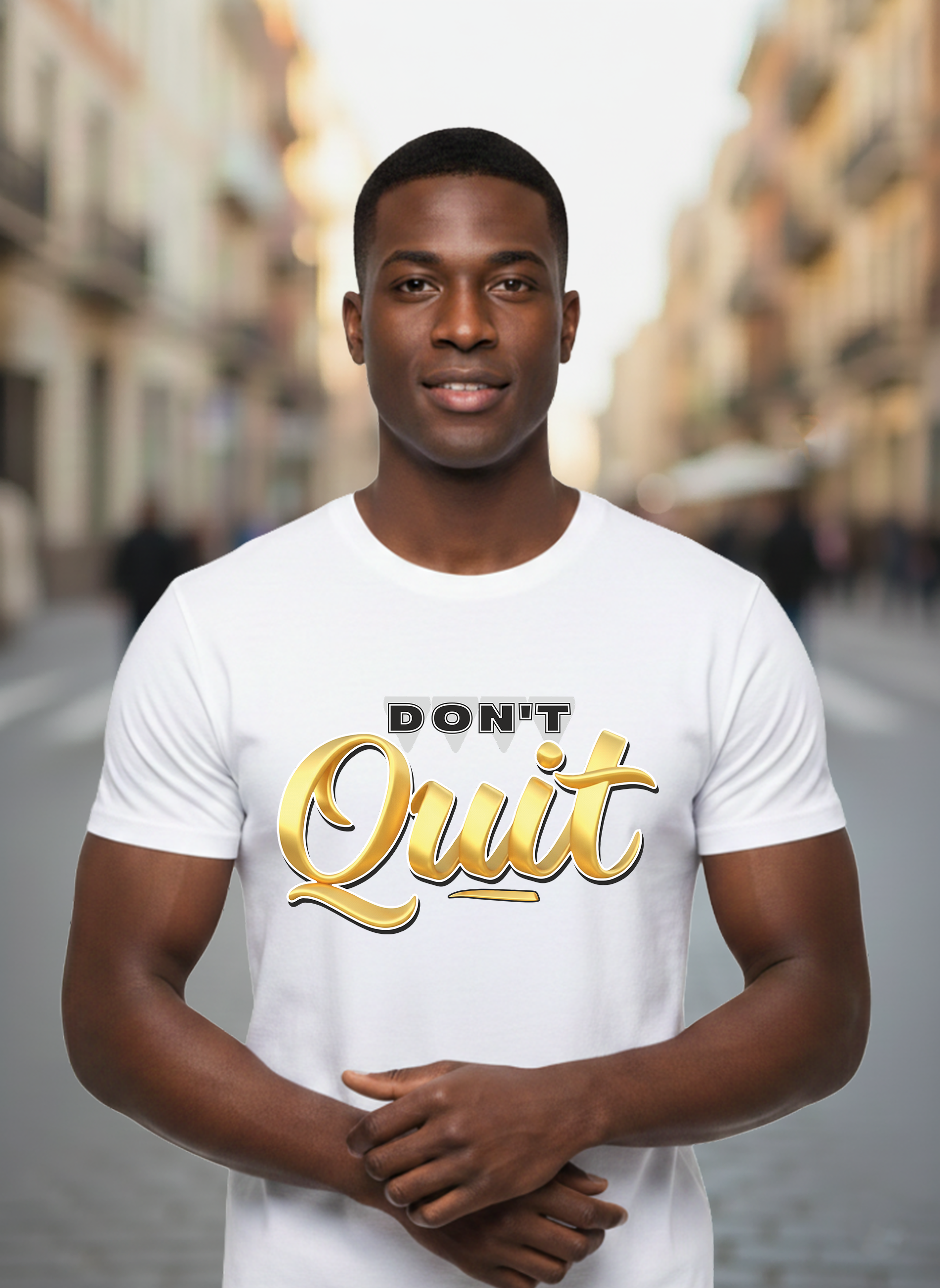 Don’t Quit – Premium Gold Motivational Unisex Heavy Cotton Tee