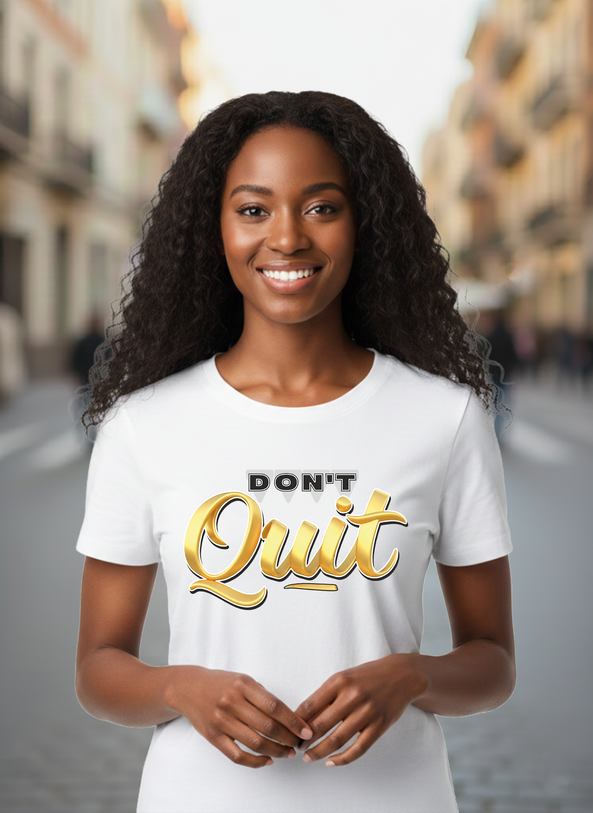 Don’t Quit – Premium Gold Motivational Unisex Heavy Cotton Tee