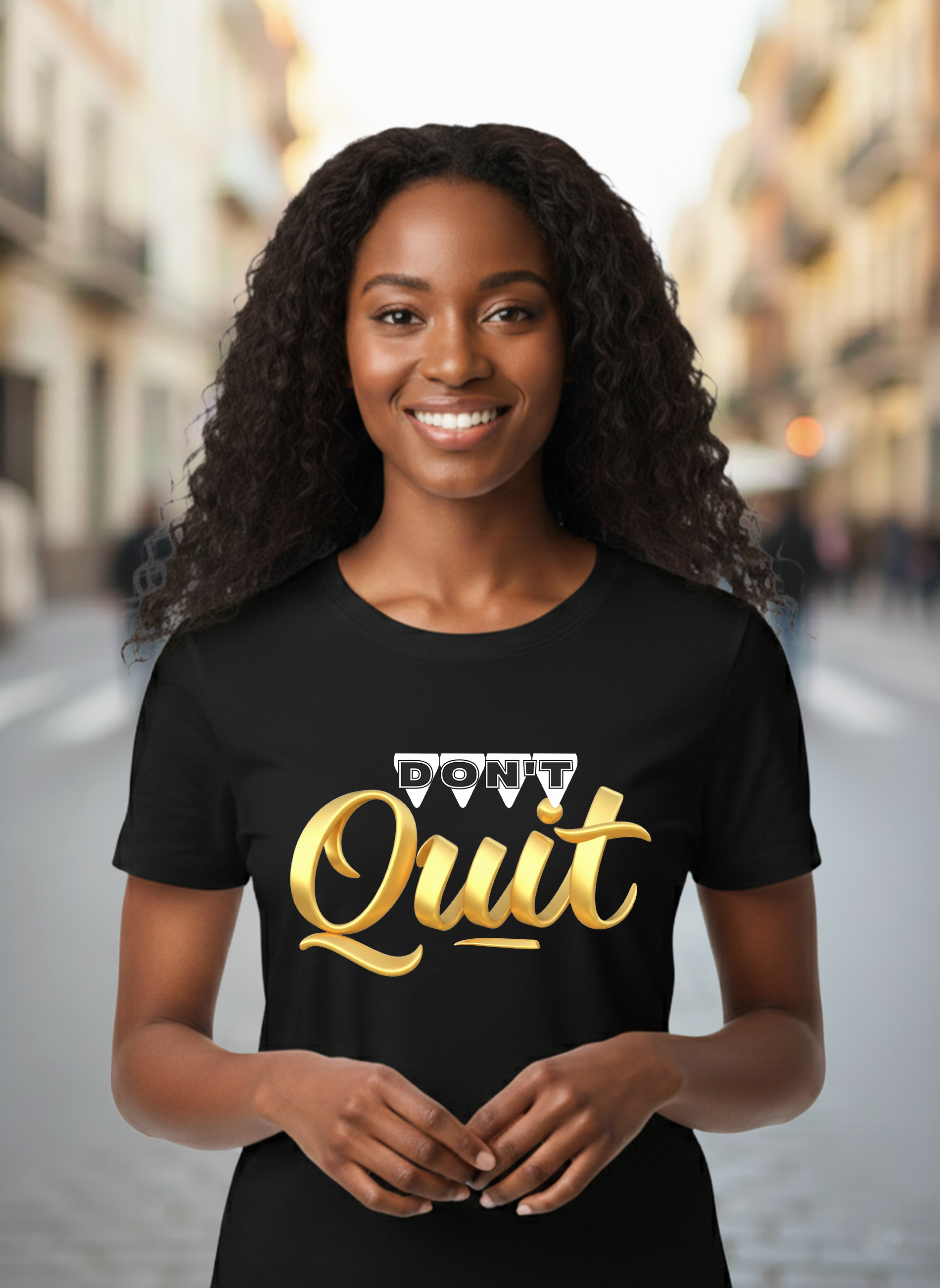 Don’t Quit Gold Edition – Luxury Motivational Unisex Heavy Cotton Tee