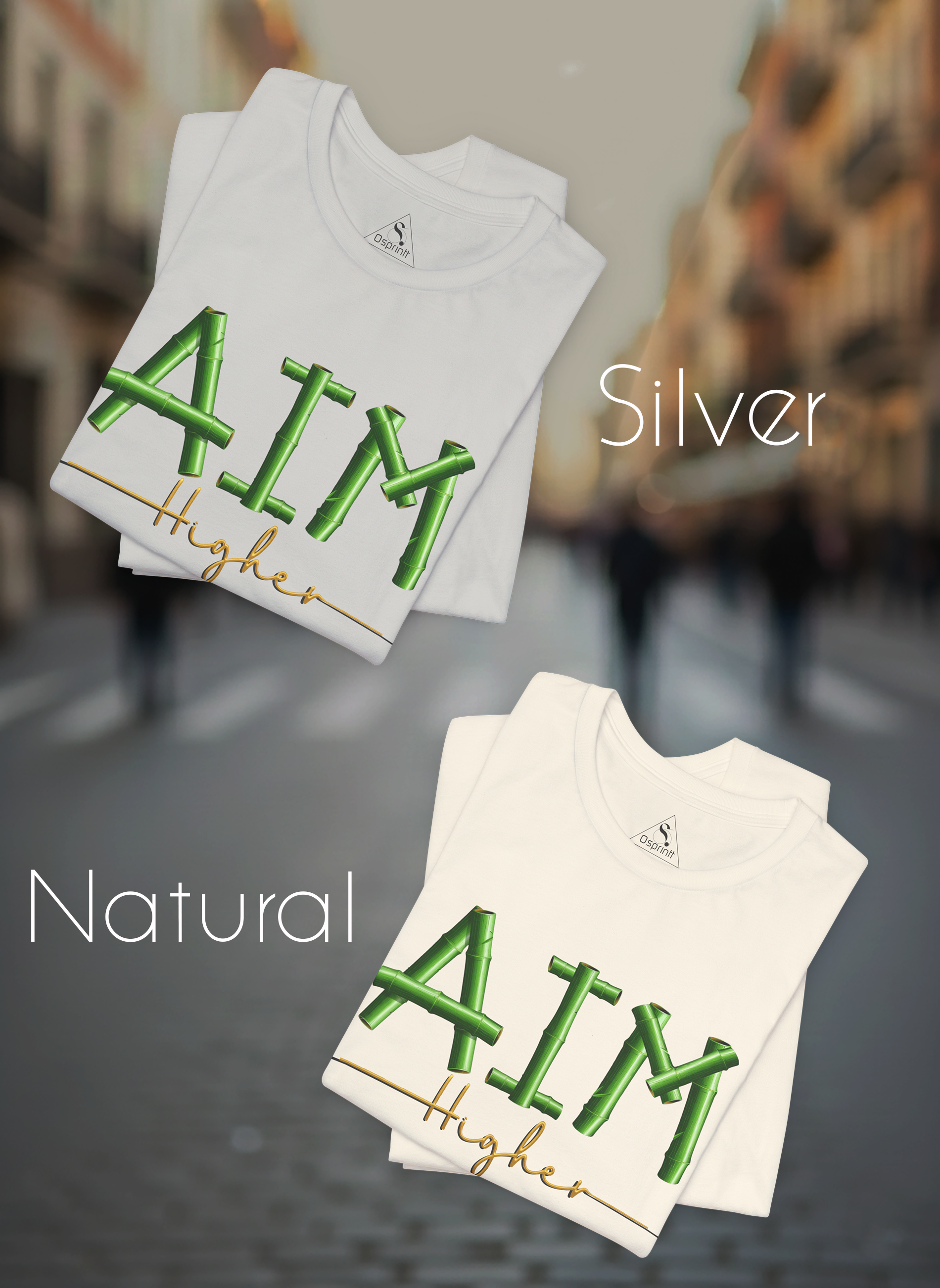 Aim Higher Bamboo Design Unisex Jersey Short Sleeve Tee