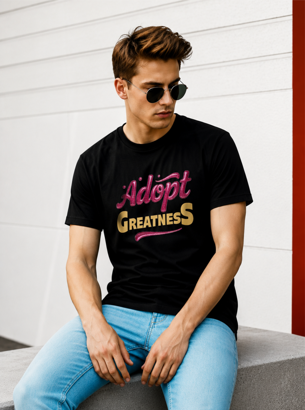 Adopt Greatness Inspirational  Cotton Tee (Unisex)