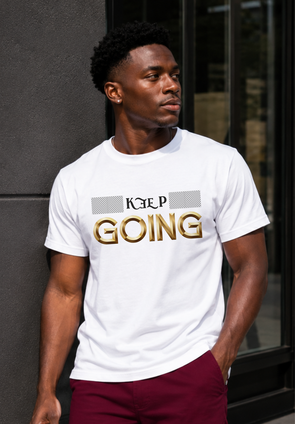 Keep Going Motivational Unisex Heavy Cotton Tee