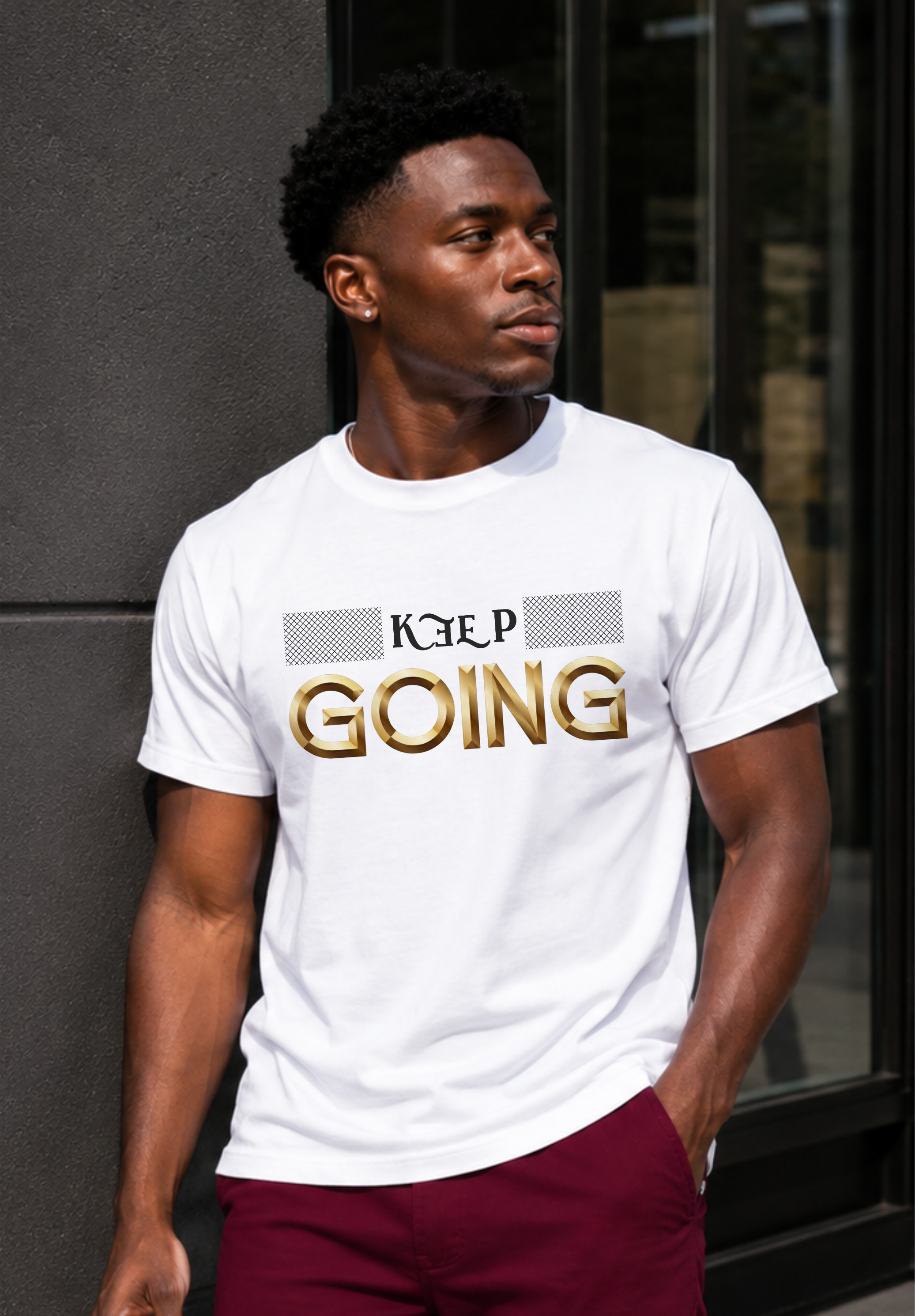 Keep Going Motivational Unisex Heavy Cotton Tee