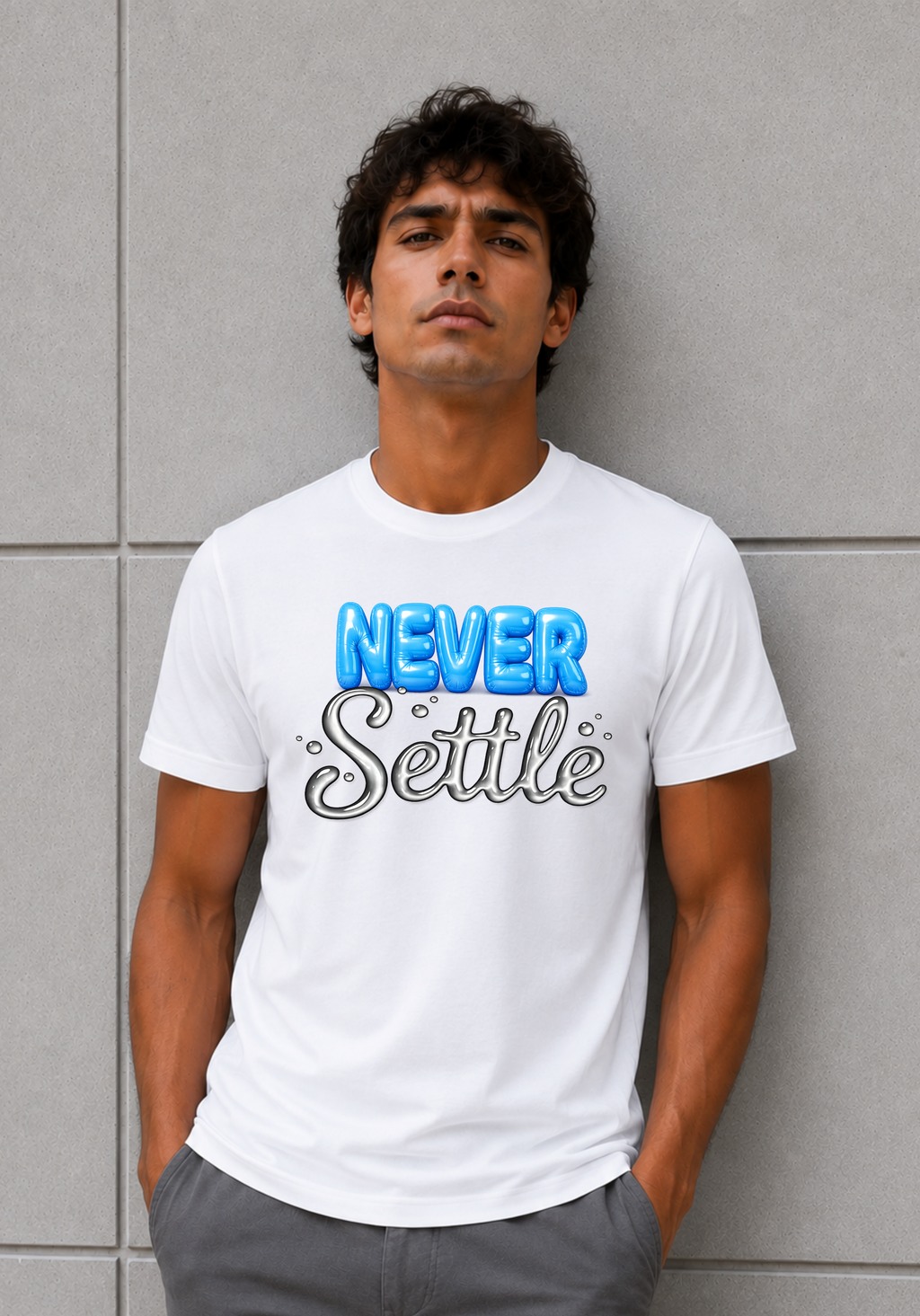 Never Settle Motivational Unisex Softstyle T-Shirt