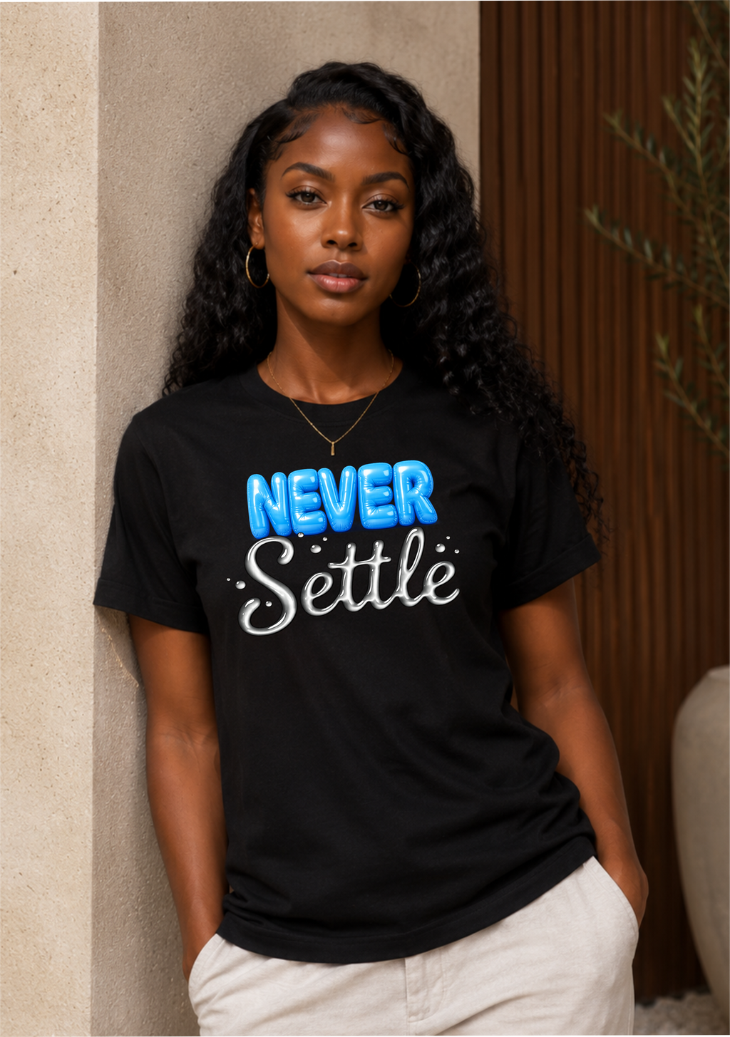 Never Settle Motivational Unisex Softstyle T-Shirt