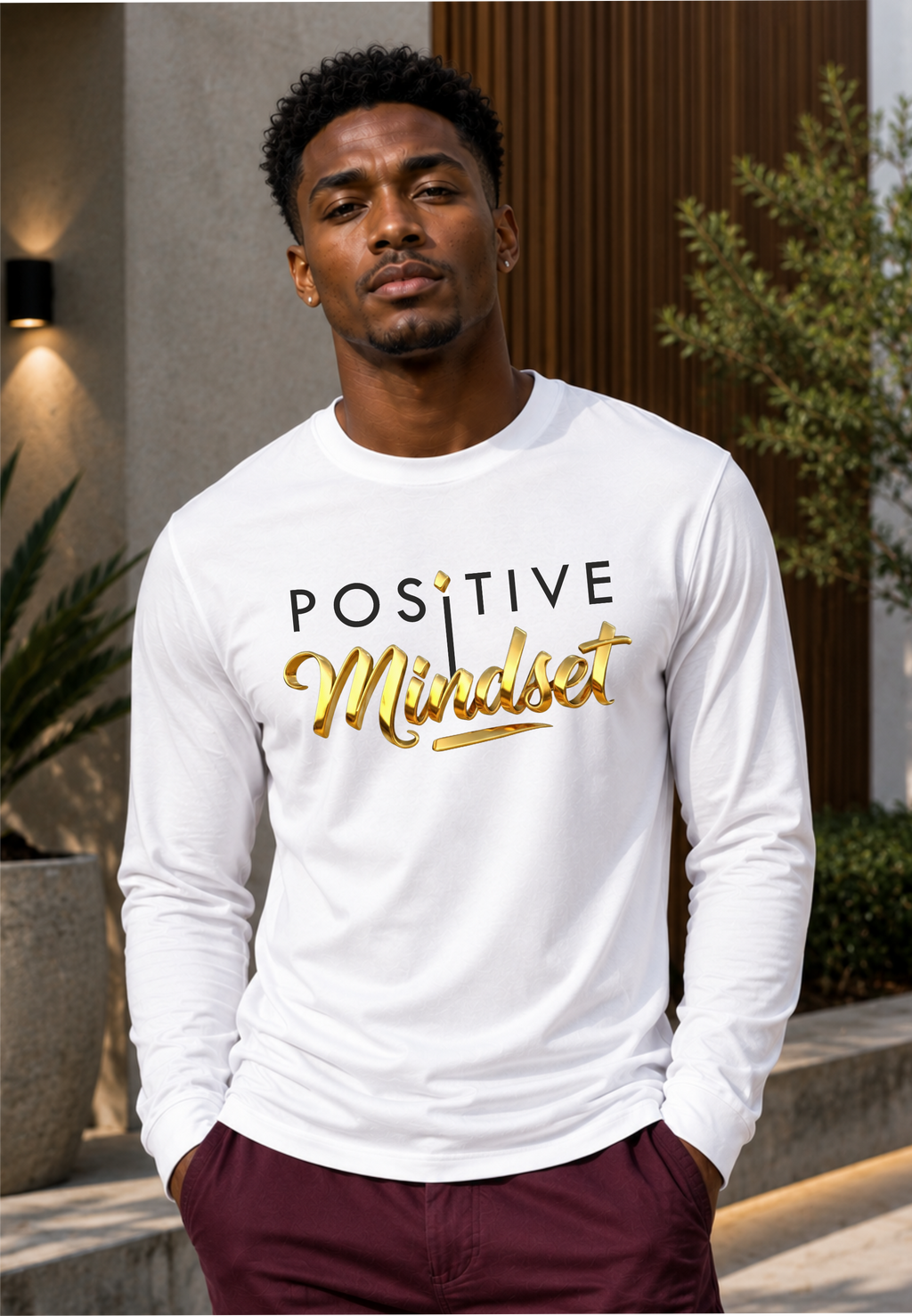 Positive Mindset Premium Unisex Long Sleeve Tee