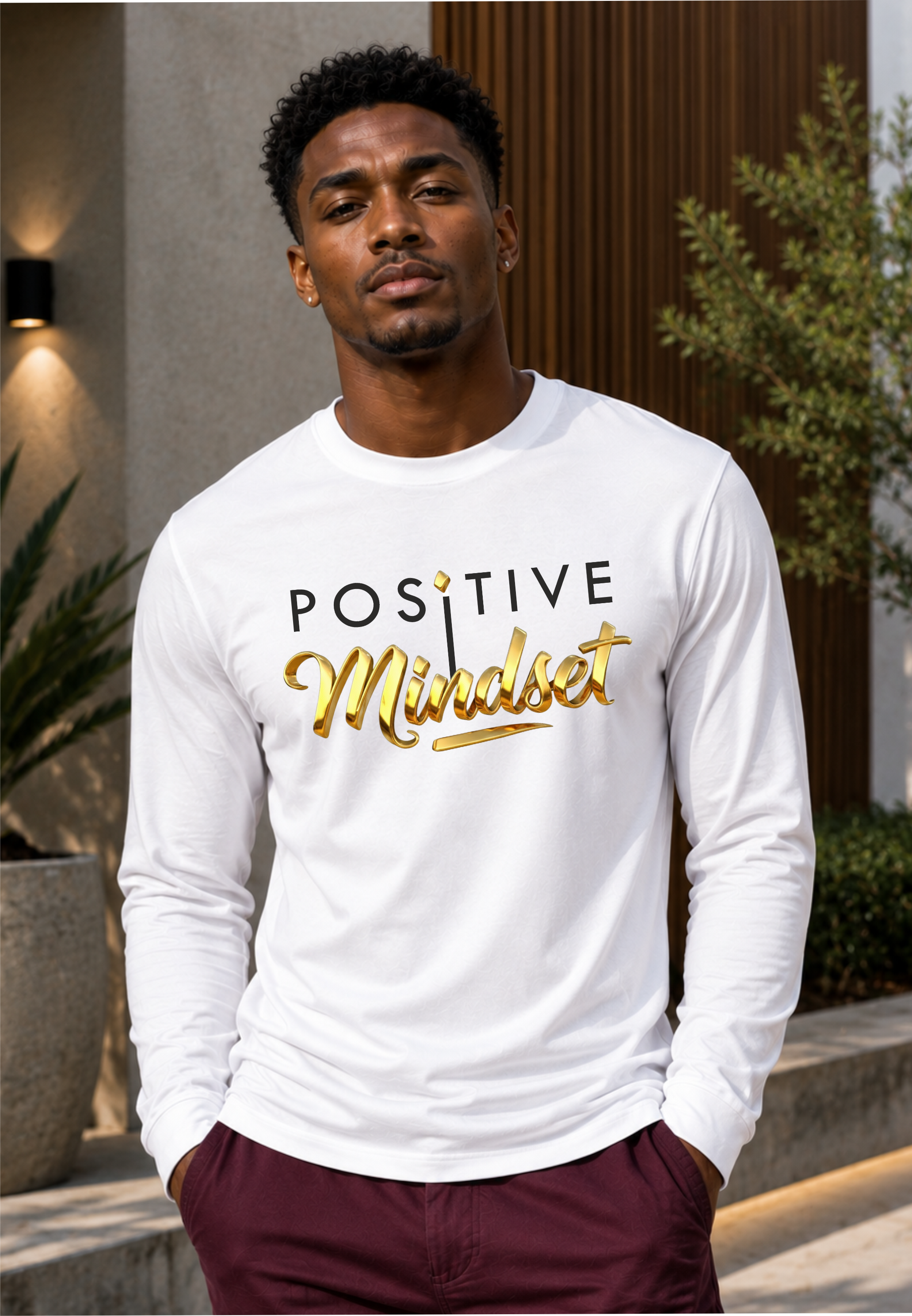 Positive Mindset Premium Unisex Long Sleeve Tee