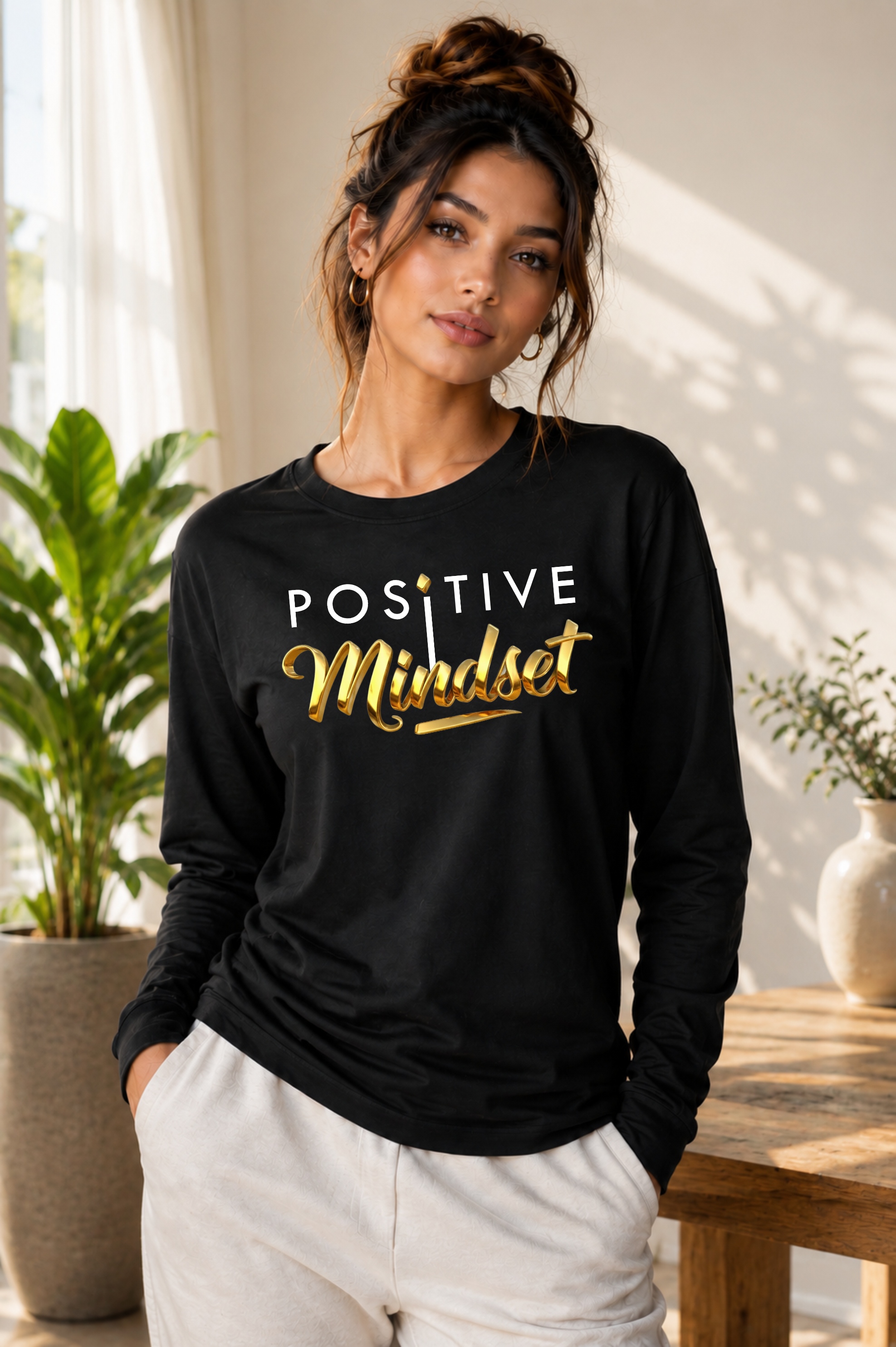 Positive Mindset Premium Unisex Long Sleeve Tee