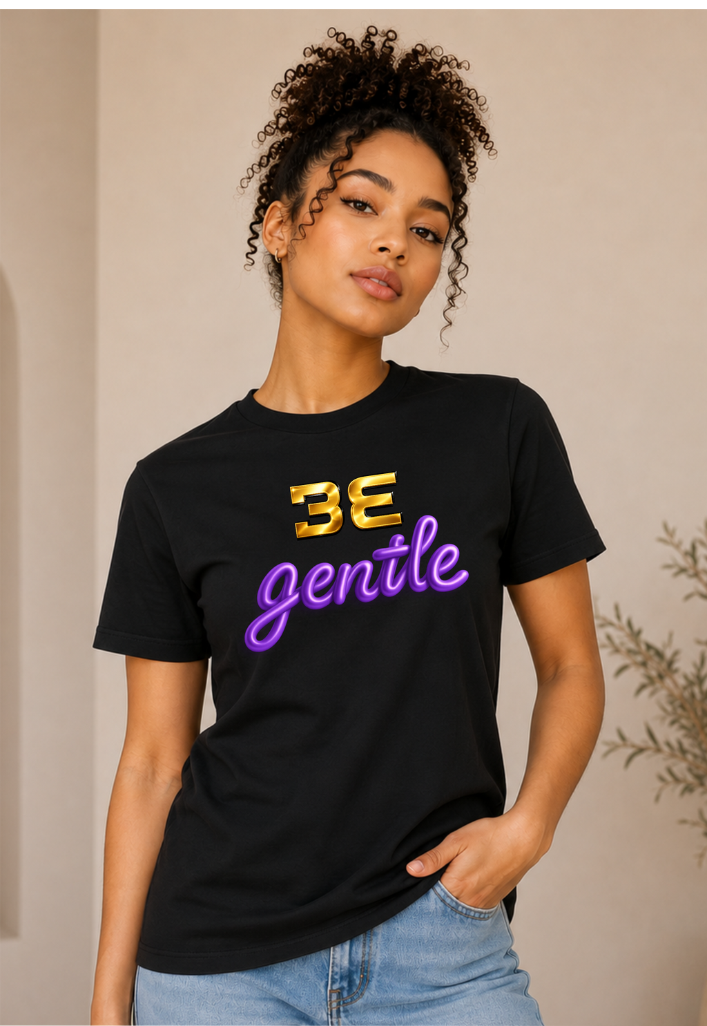 Be Gentle Premium Motivational Unisex Heavy Cotton Tee