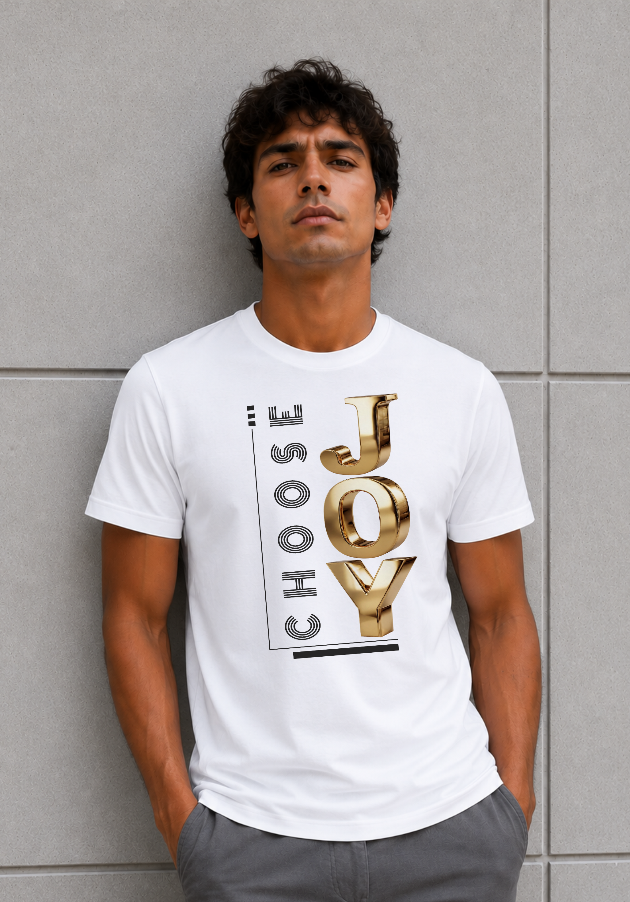 Choose Joy Gold Motivational Unisex  T-Shirt