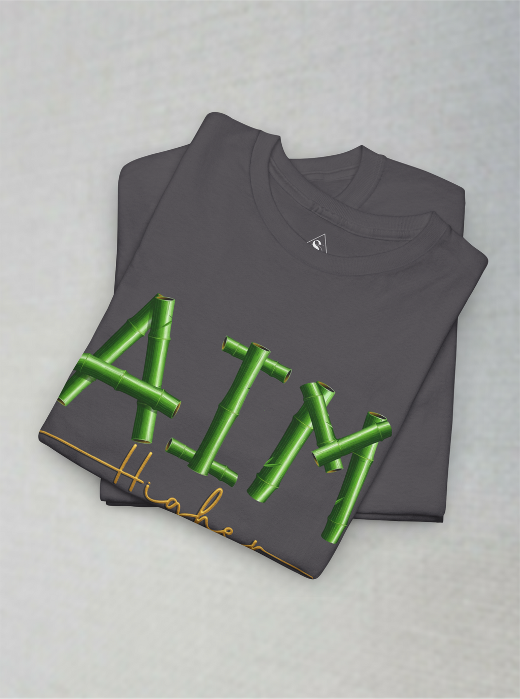 Aim Higher Bamboo Design Unisex T-shirt.