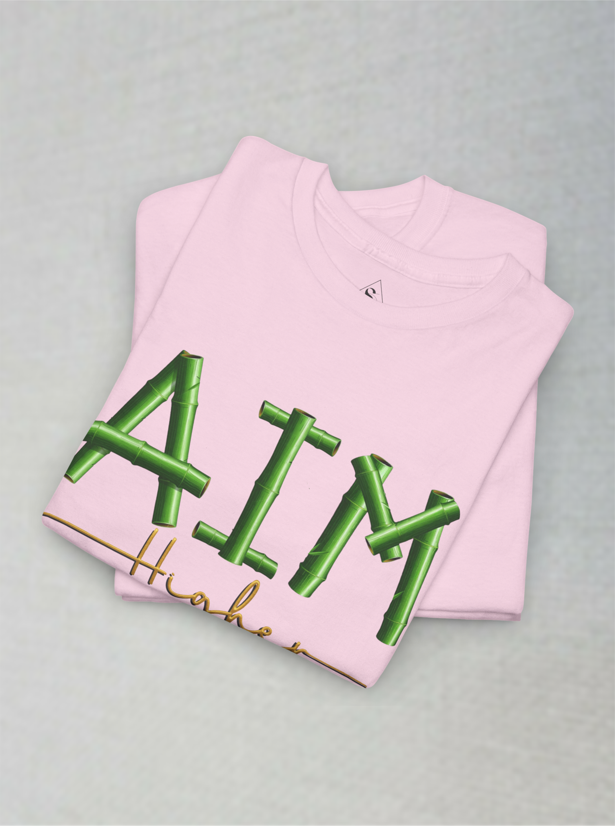 Aim Higher Bamboo Design Unisex T-shirt.