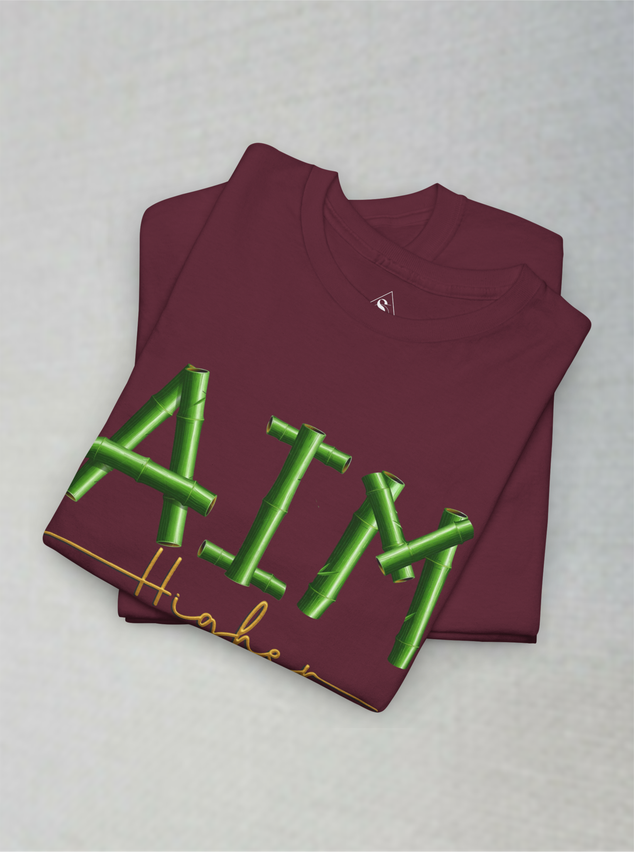 Aim Higher Bamboo Design Unisex T-shirt.