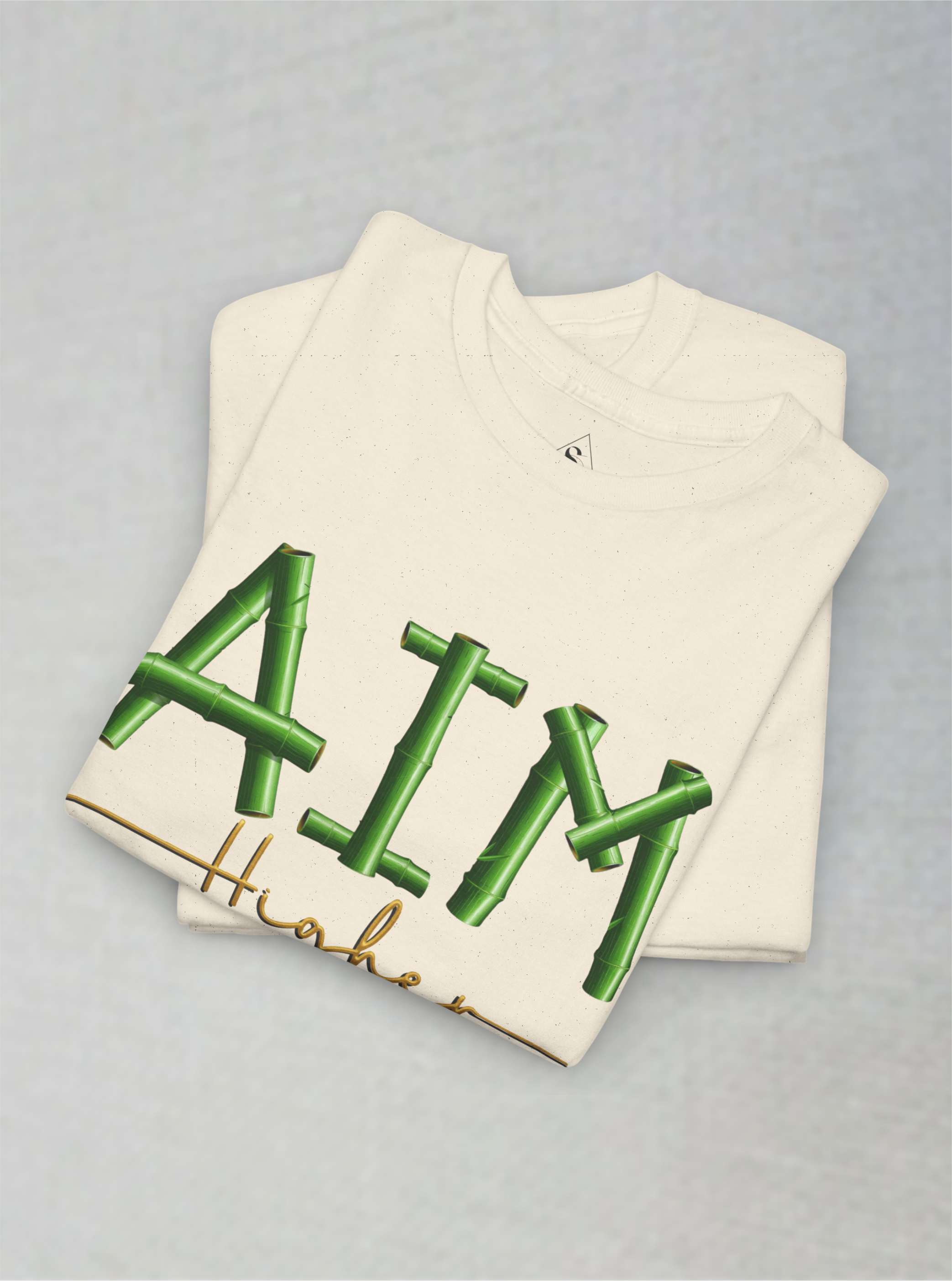 Aim Higher Bamboo Design Unisex T-shirt.