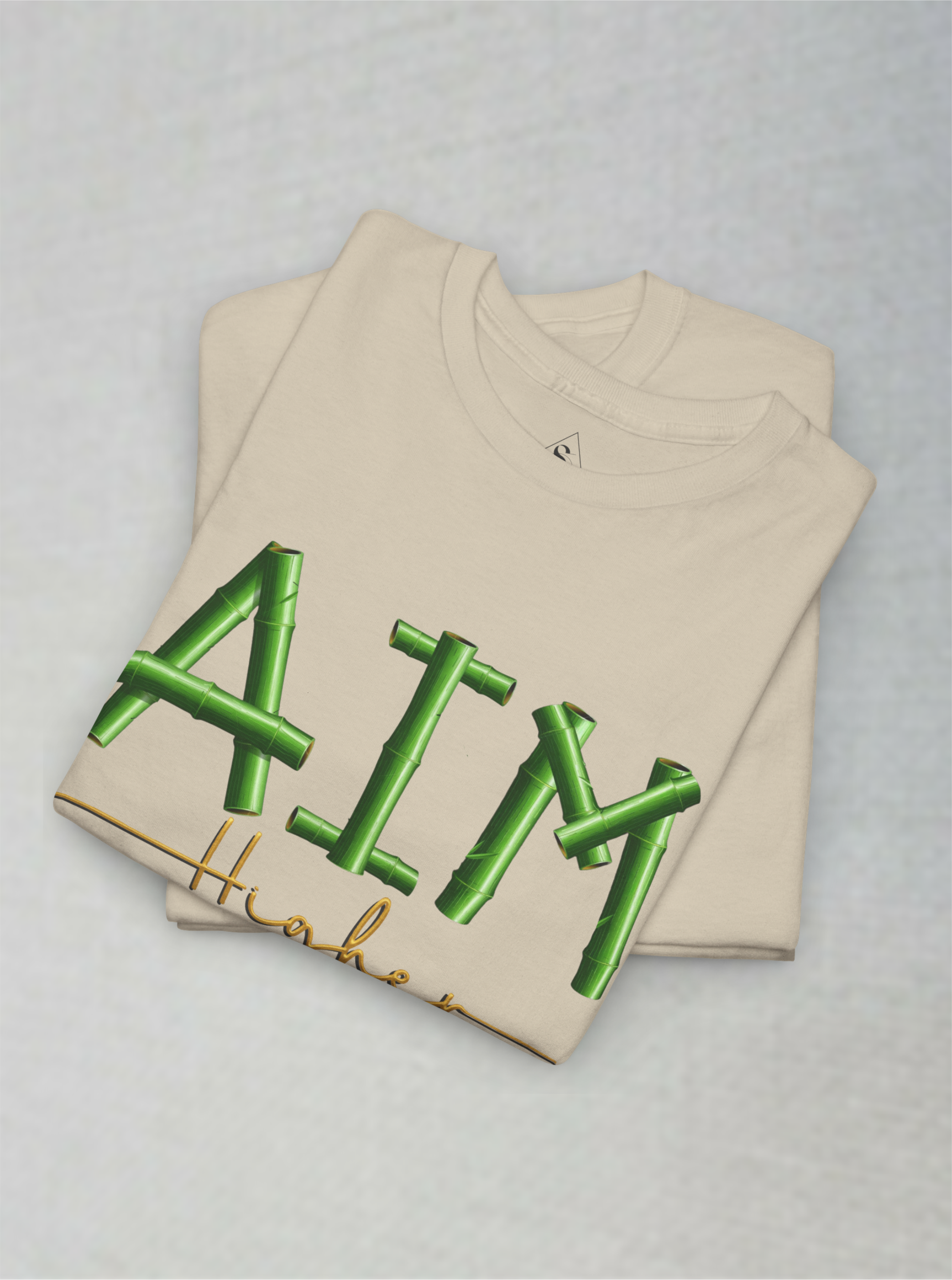 Aim Higher Bamboo Design Unisex T-shirt.