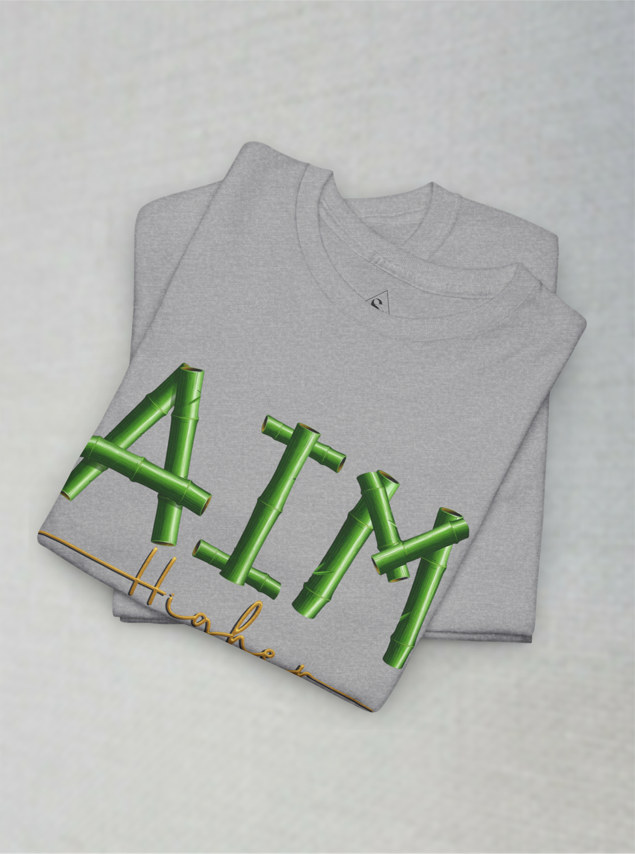Aim Higher Bamboo Design Unisex T-shirt.