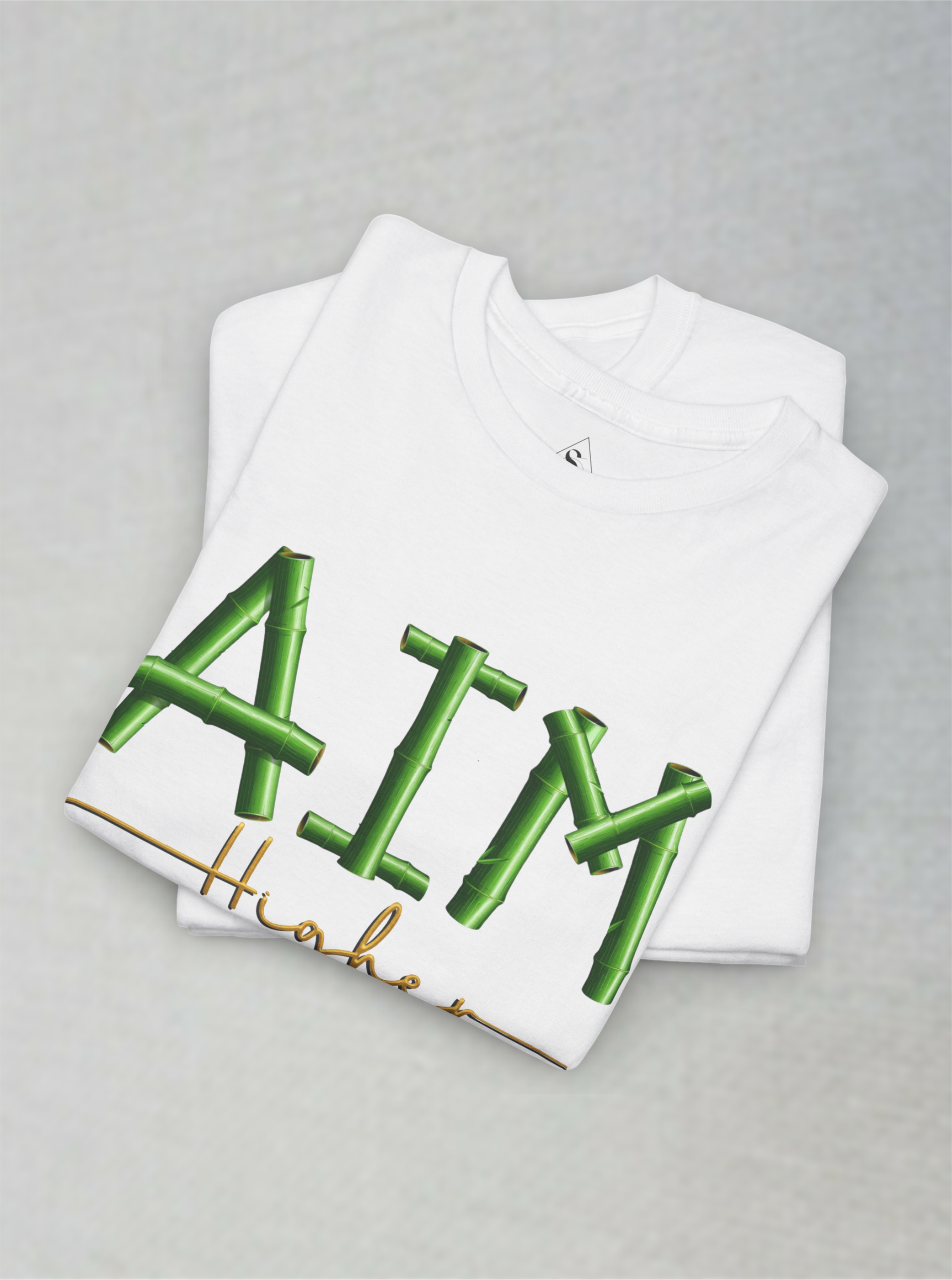 Aim Higher Bamboo Design Unisex T-shirt.