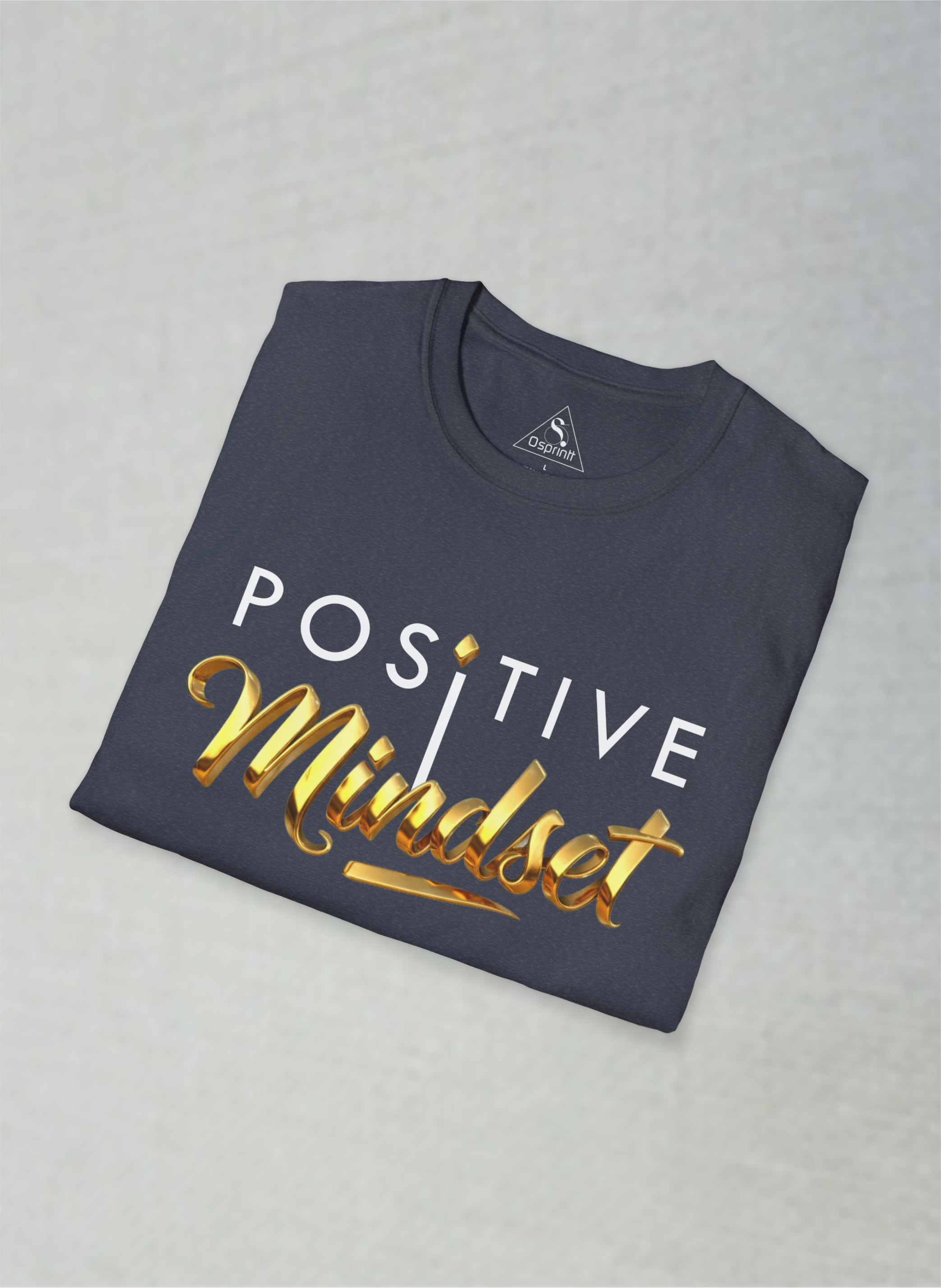 Positive Mindset – Luxury Motivational Unisex Softstyle T-Shirt (black)