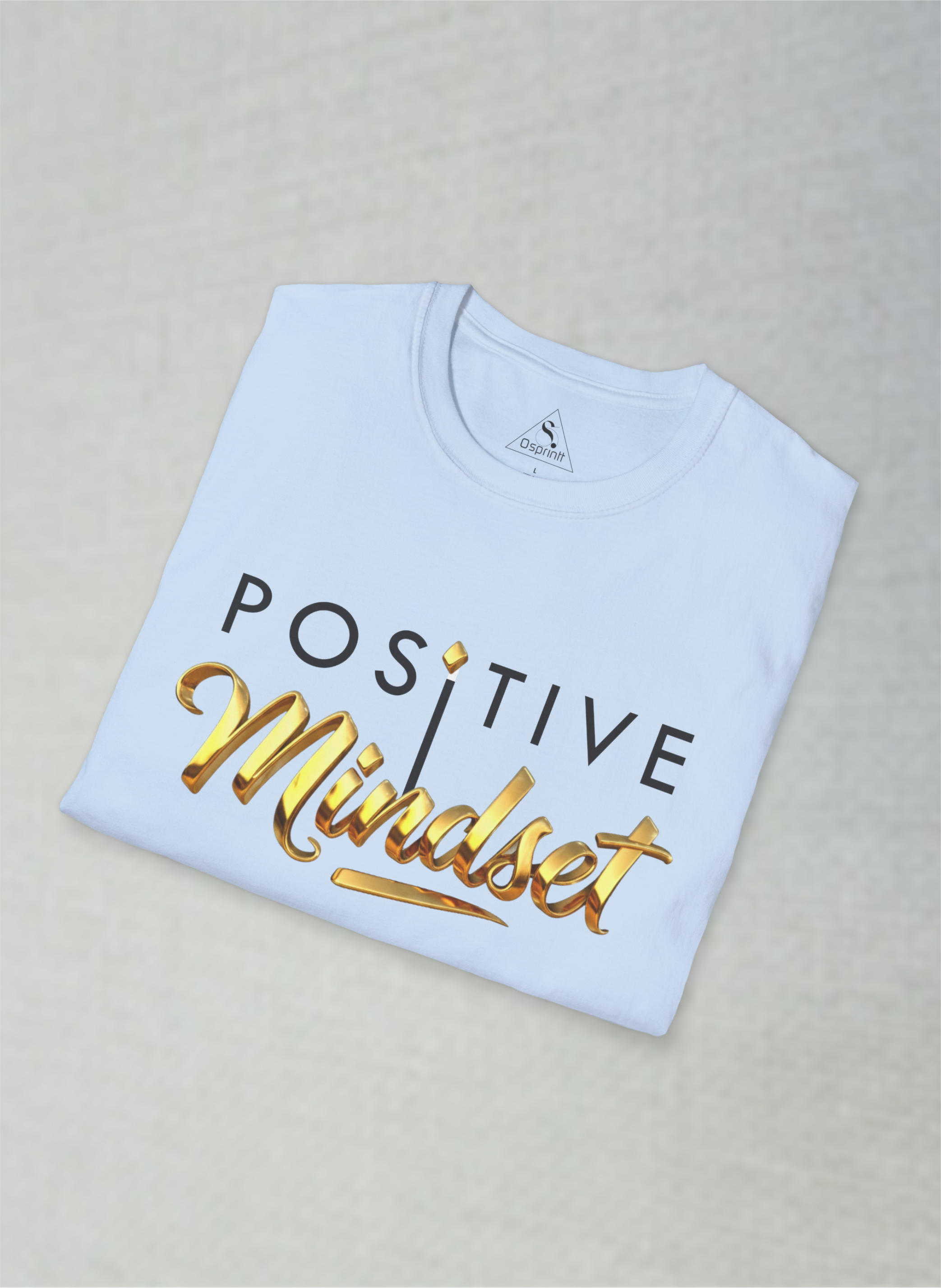 Positive Mindset – Luxury Motivational Unisex Softstyle T-Shirt (black)