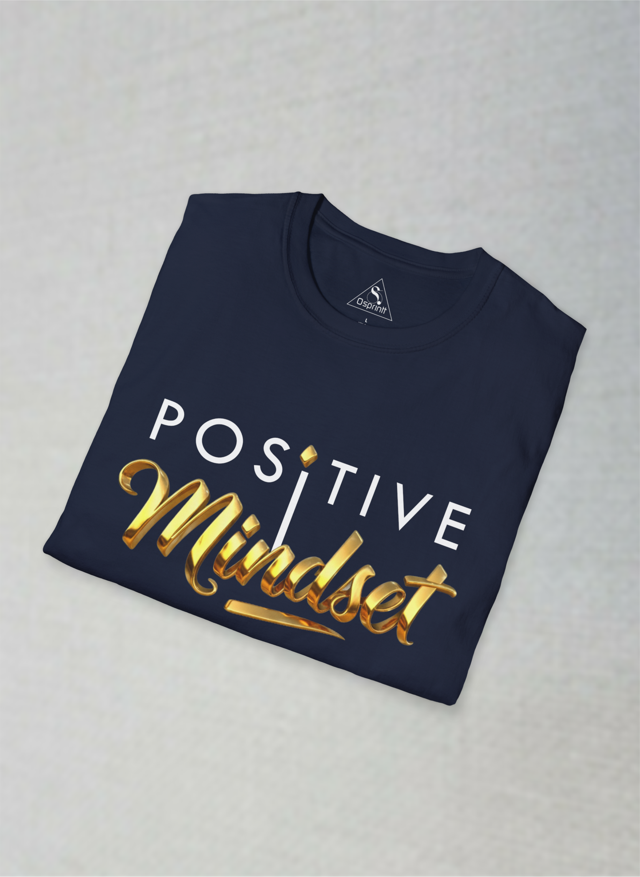 Positive Mindset – Luxury Motivational Unisex Softstyle T-Shirt (black)