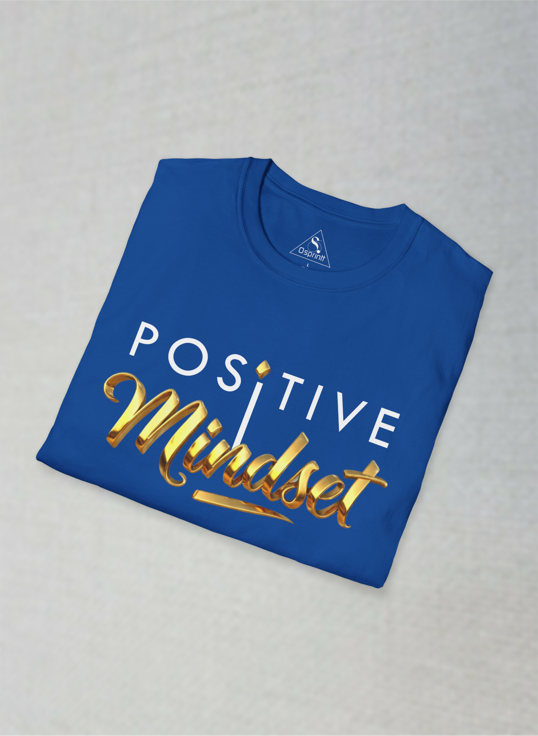 Positive Mindset – Luxury Motivational Unisex Softstyle T-Shirt (black)
