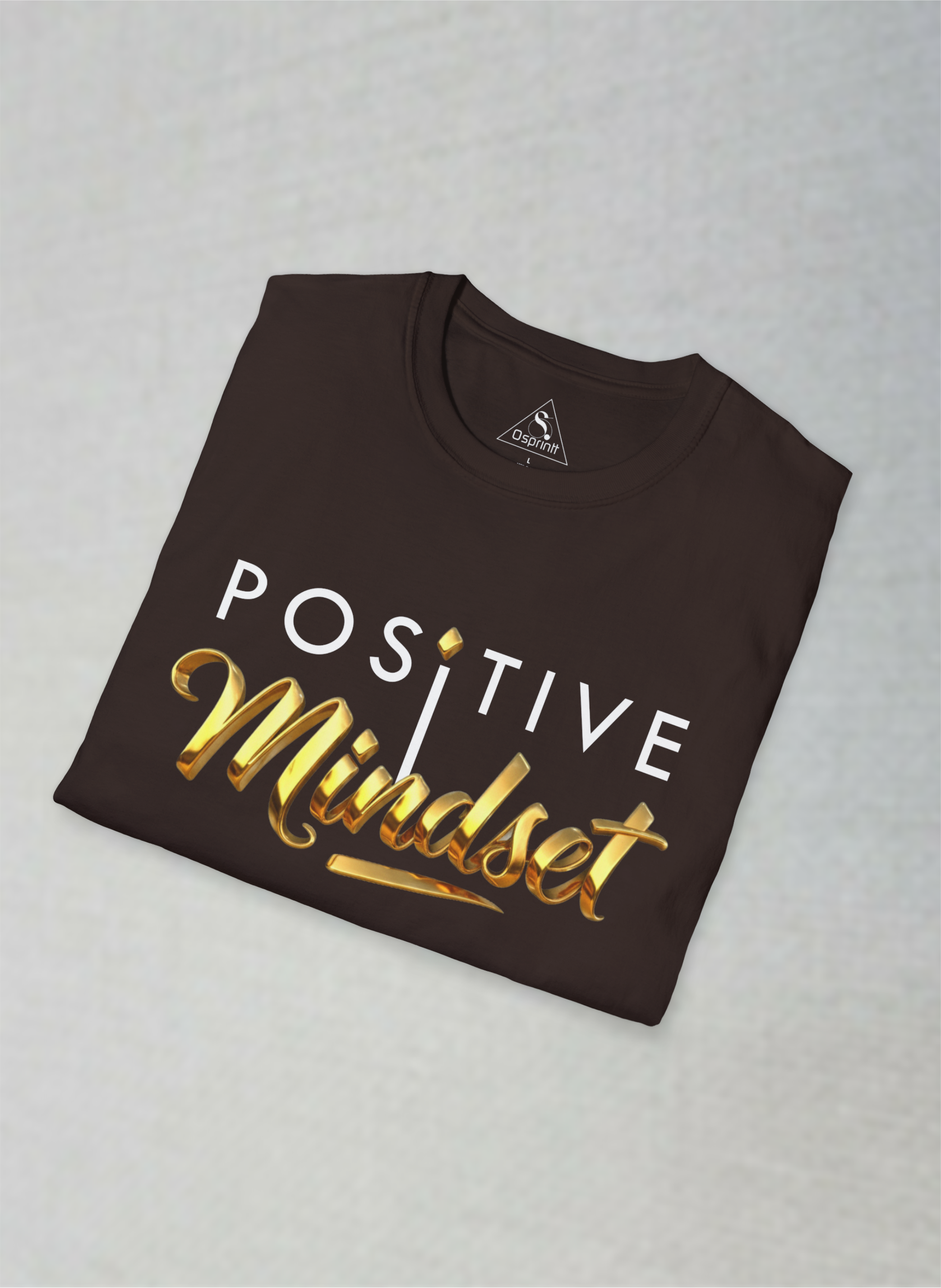 Positive Mindset – Luxury Motivational Unisex Softstyle T-Shirt (black)