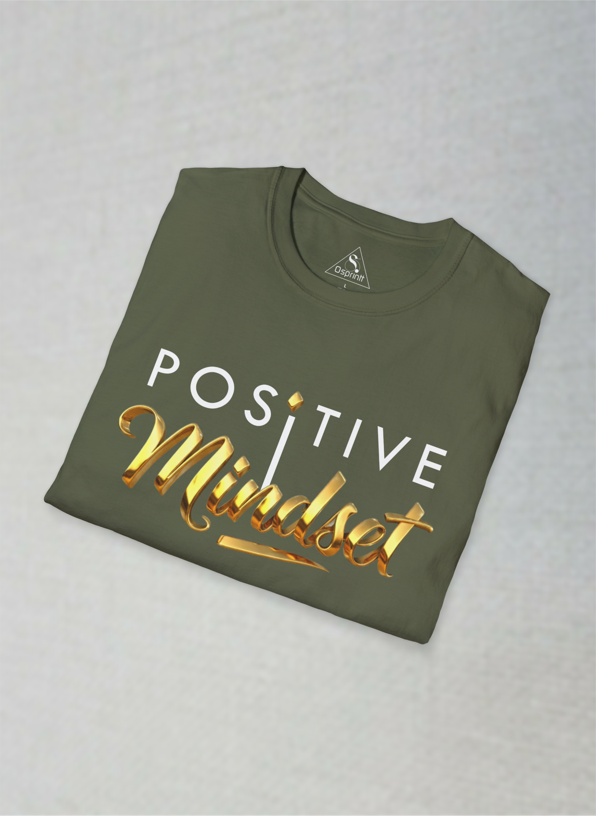 Positive Mindset – Luxury Motivational Unisex Softstyle T-Shirt (black)