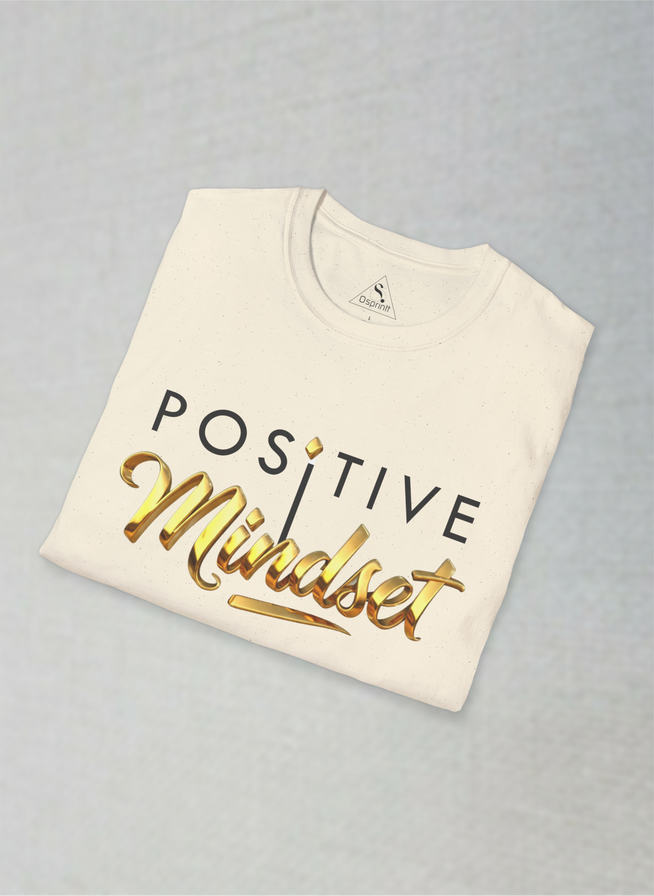 Positive Mindset – Luxury Motivational Unisex Softstyle T-Shirt (black)