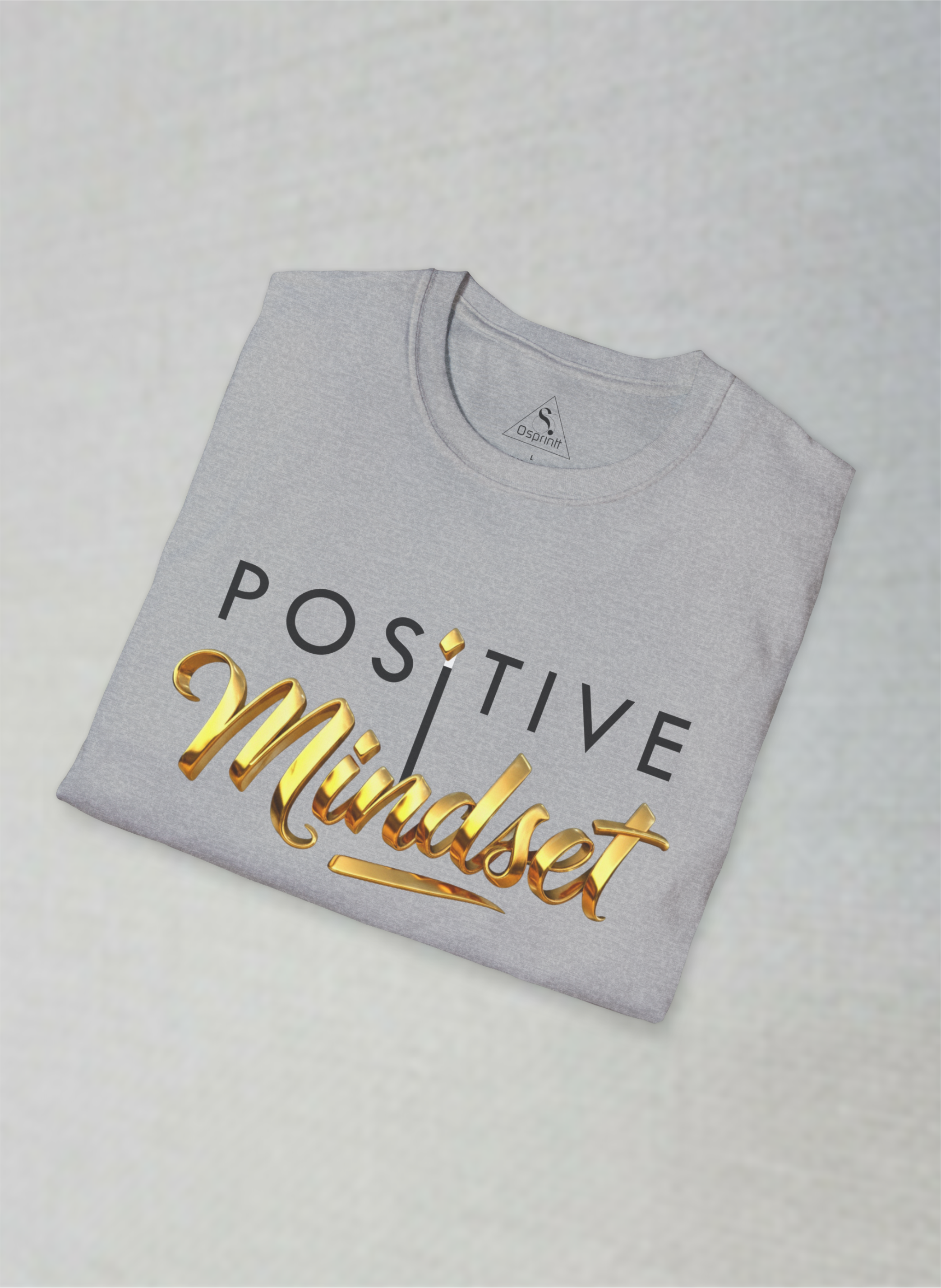 Positive Mindset – Luxury Motivational Unisex Softstyle T-Shirt (black)