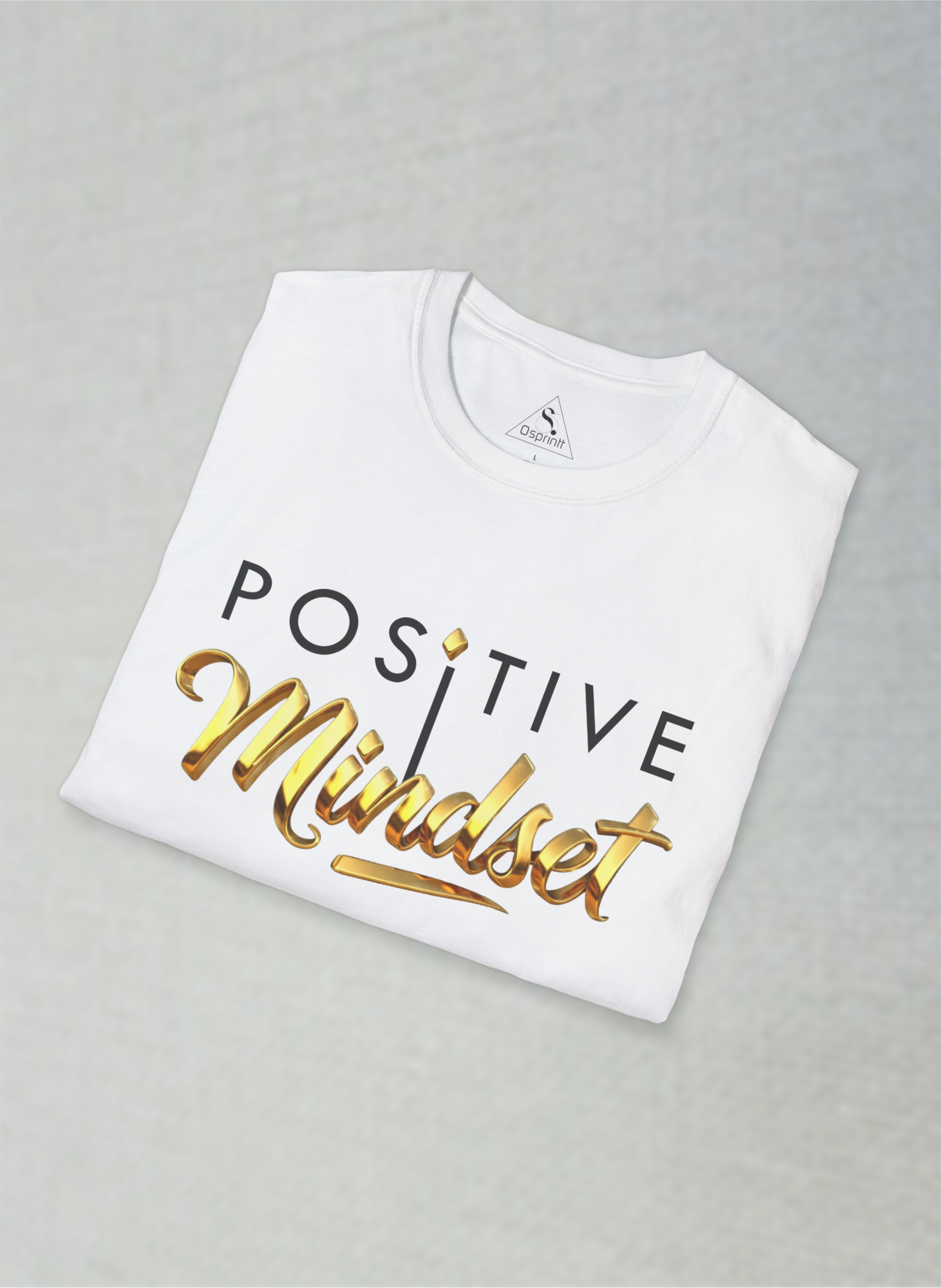 Positive Mindset – Luxury Motivational Unisex Softstyle T-Shirt (black)